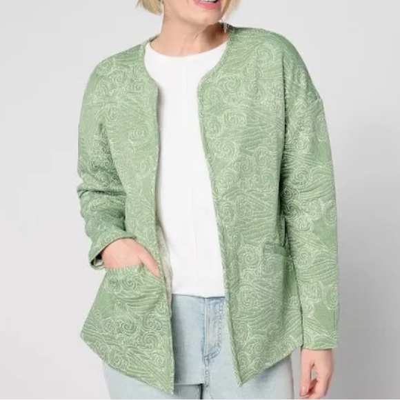 QVC Jackets & Blazers - NEW Canyon Retreat Quilted Jacket With Pockets GreenHills size Large